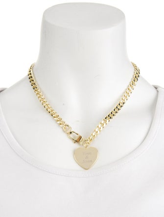 Melinda Maria Julian XL Heart Cuban Chain Necklace