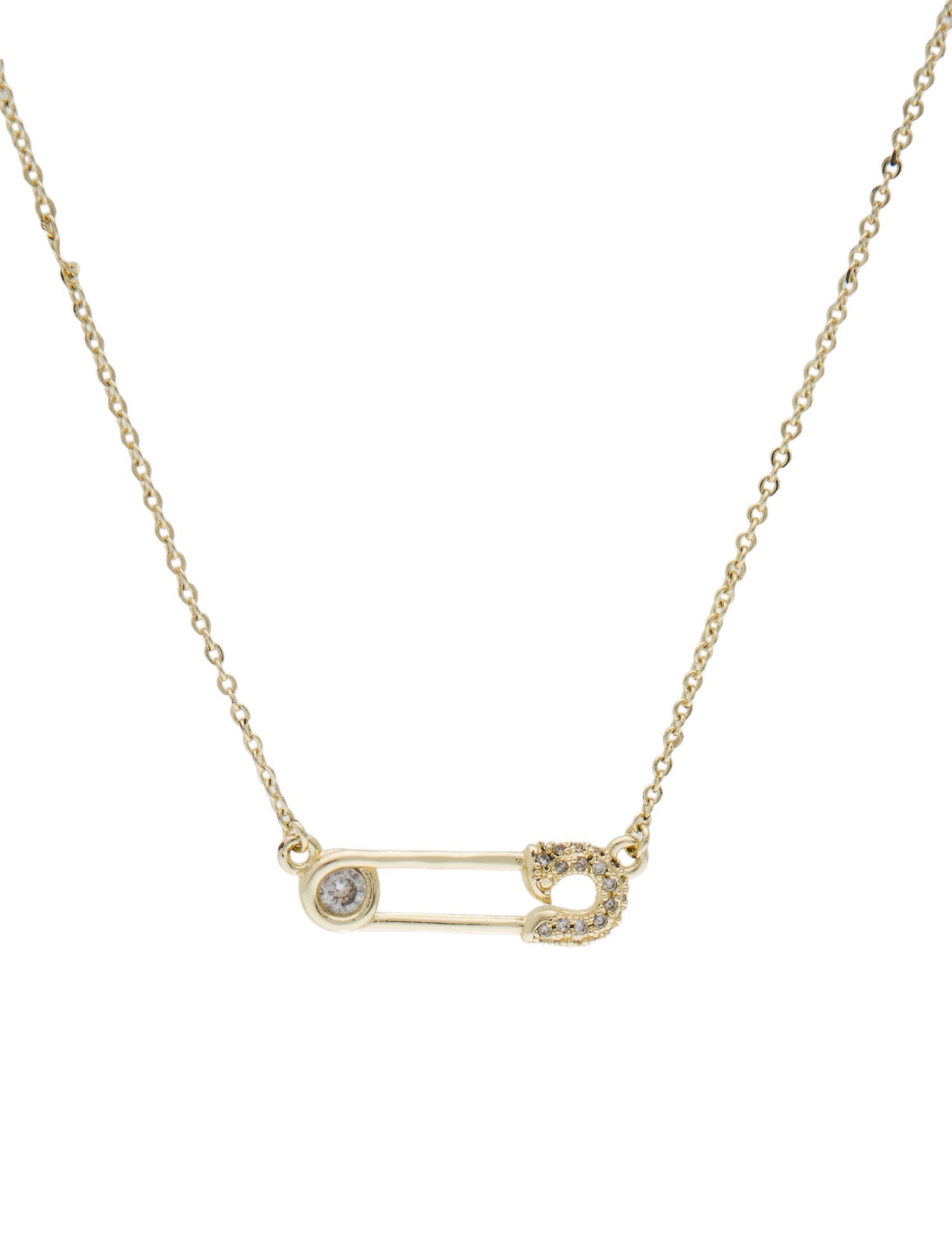 Melinda Maria Safety Pin Pendant Necklace