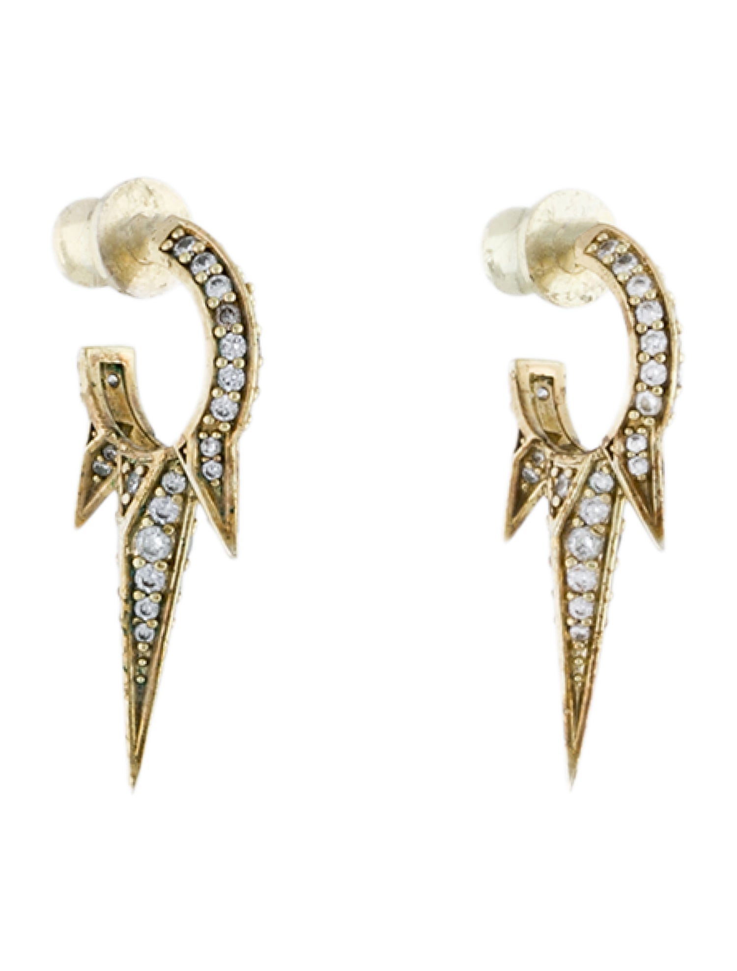 Melinda Maria Gabriella Triple Spike Earrings
