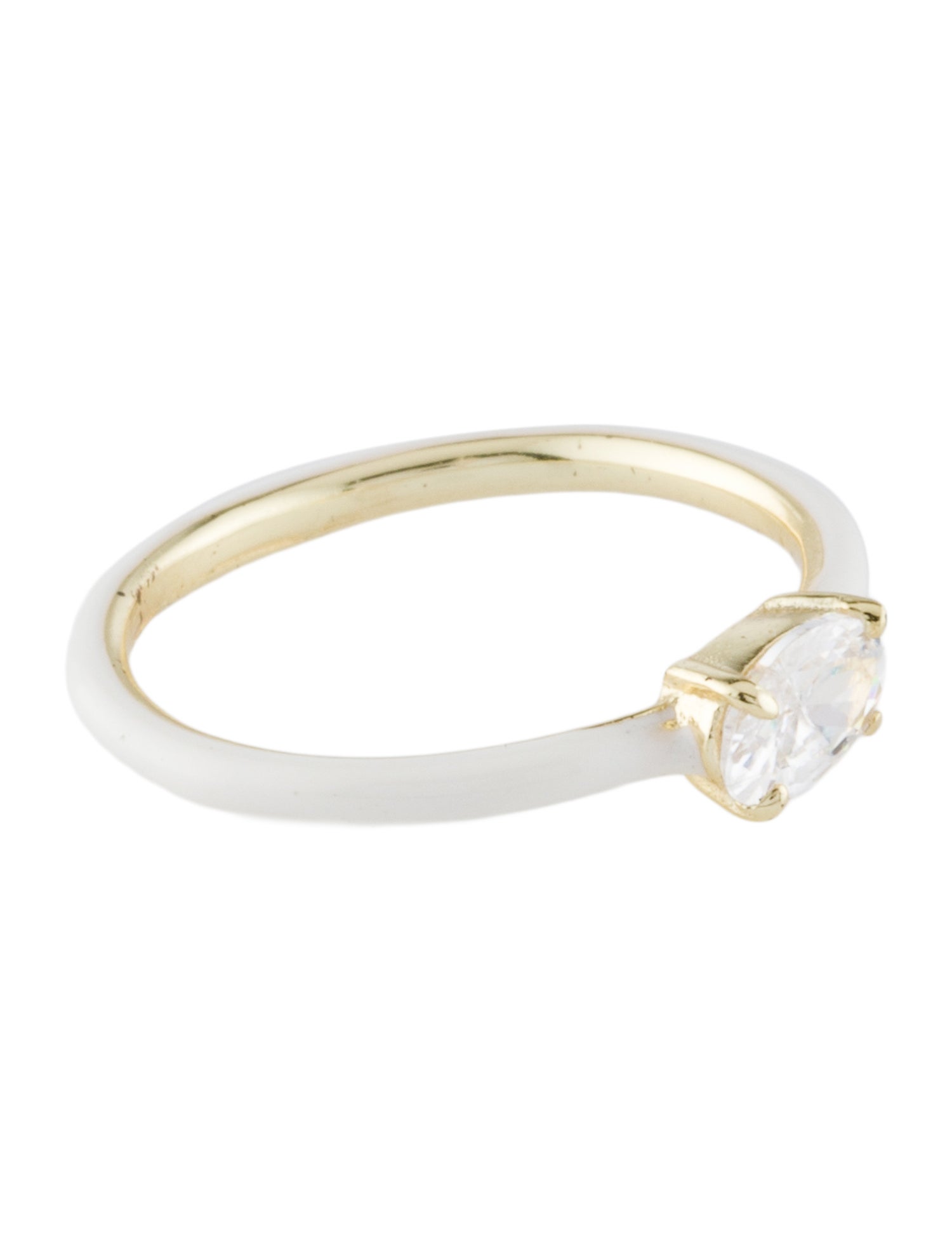Melinda Maria Enamel & Crystal Band Ring