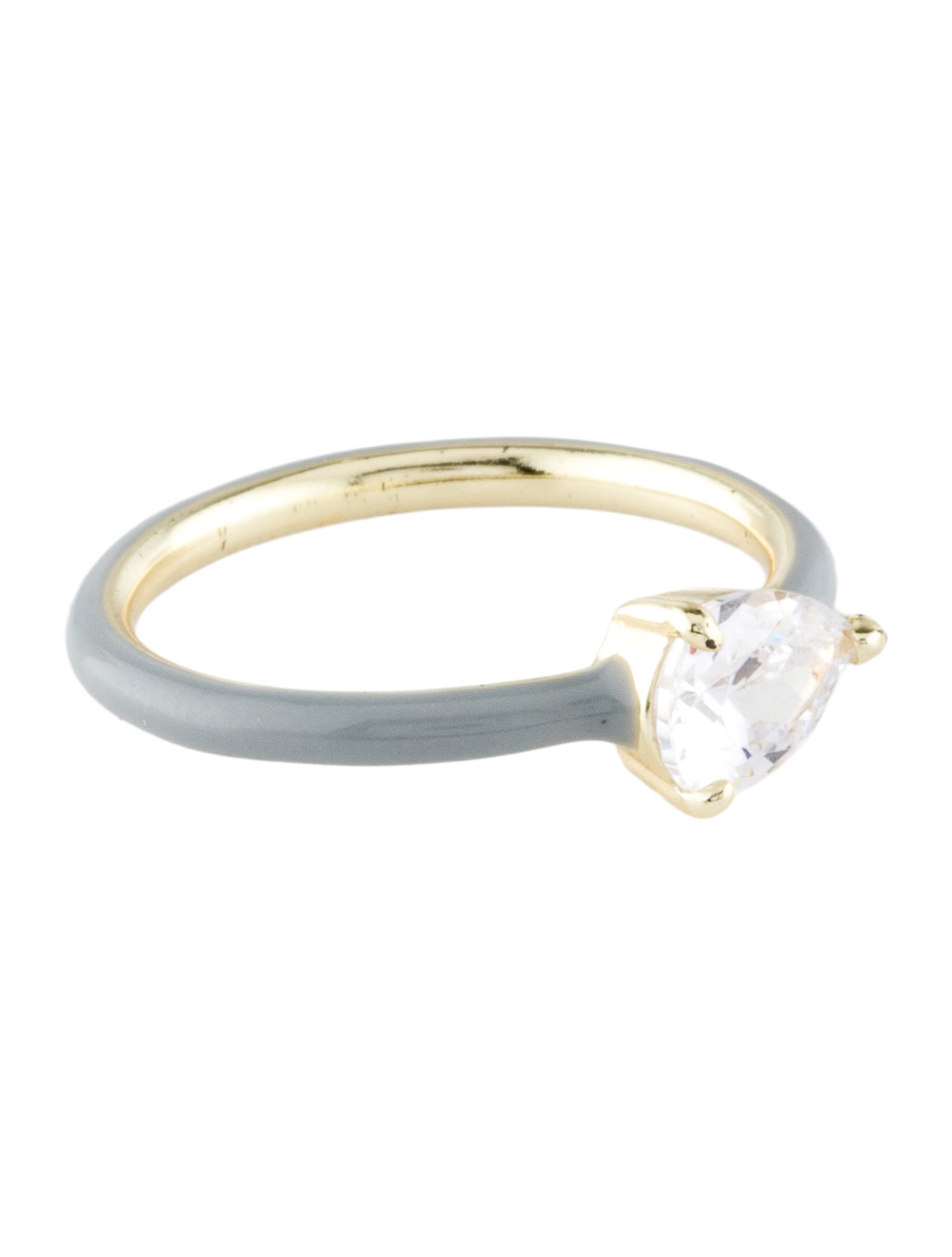 Melinda Maria Enamel & Crystal Band Ring