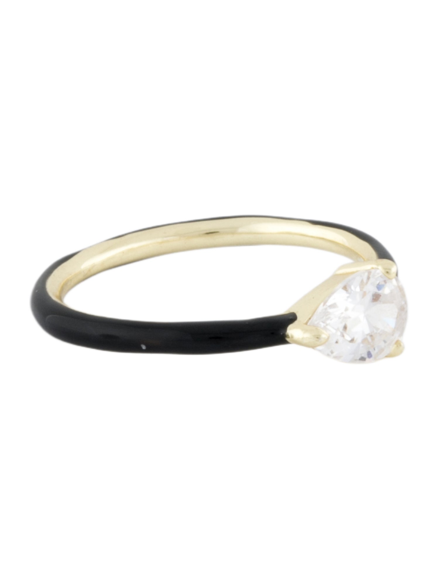 Melinda Maria Enamel & Crystal Band Ring