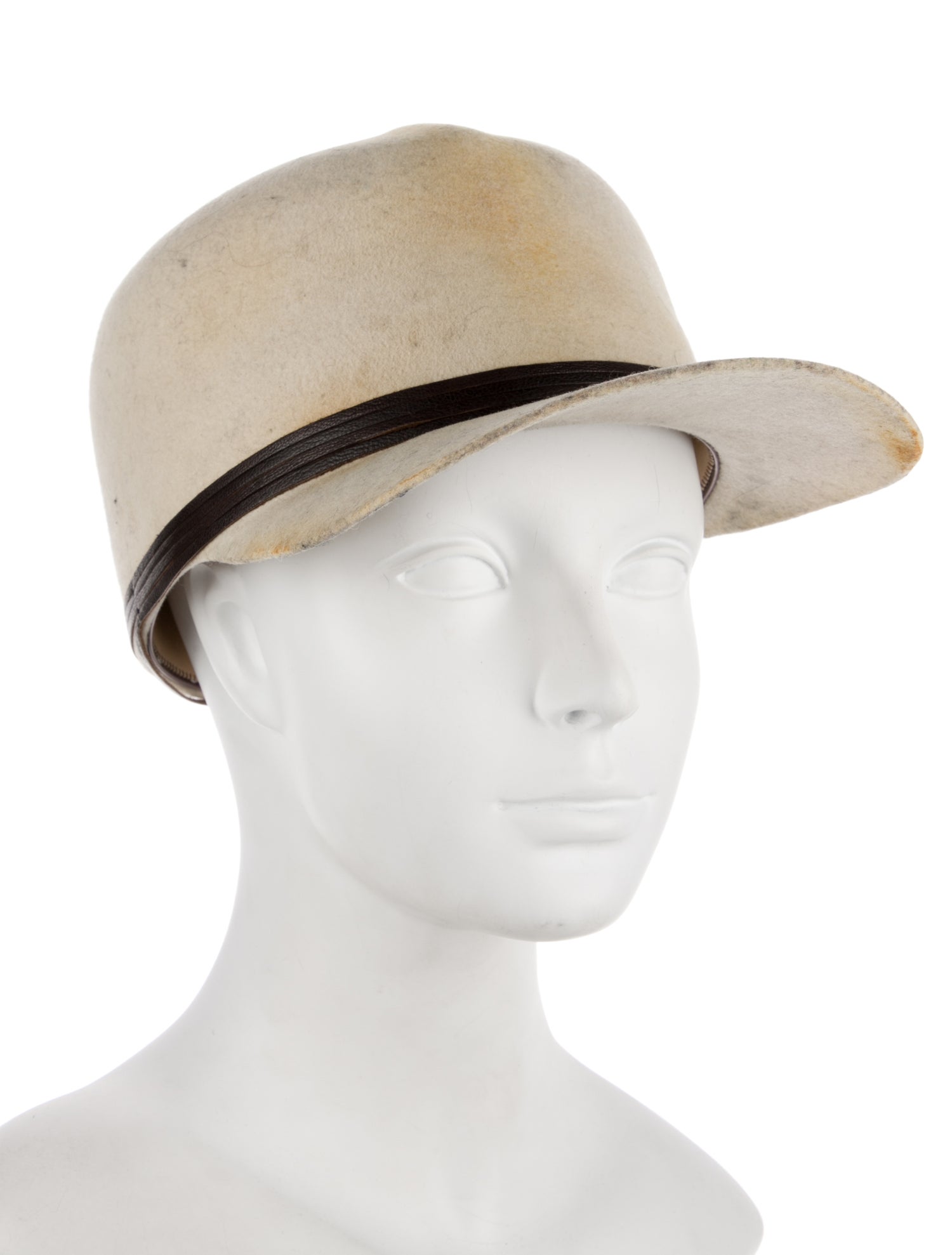 Meshika Felt Baseball Cap With Leather Band