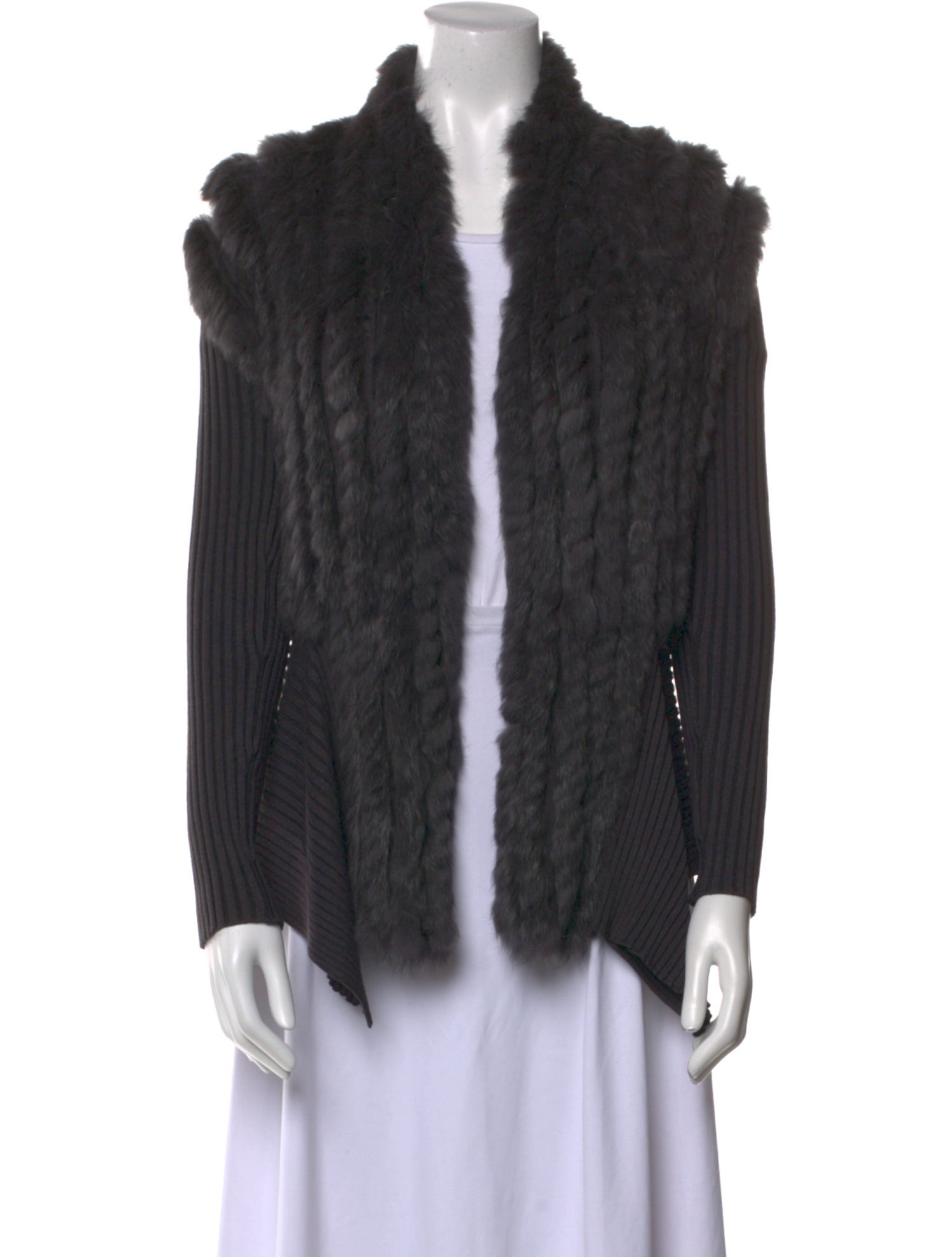 Metric Knit Open Front Sweater