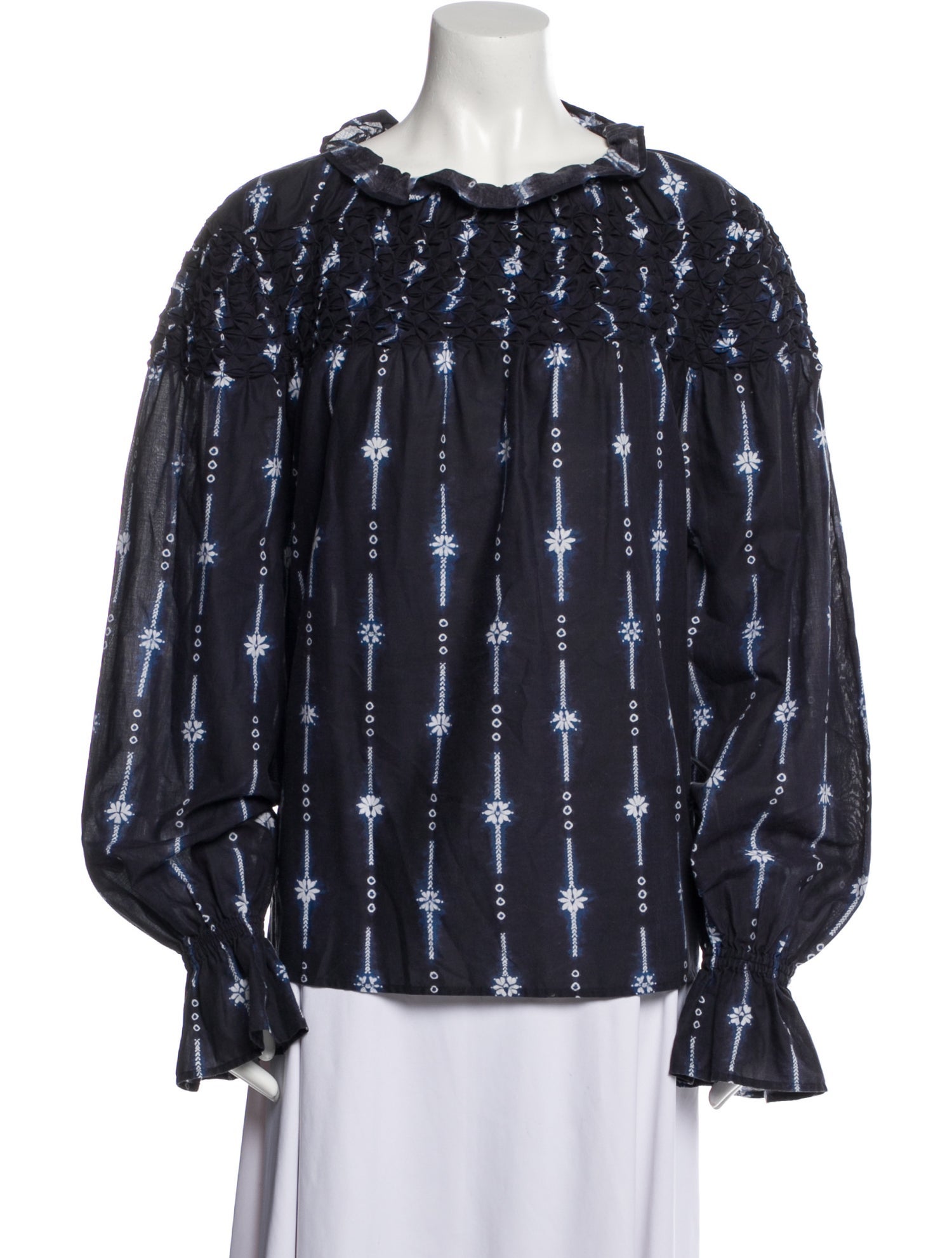 Merlette Printed Cowl Neck Blouse