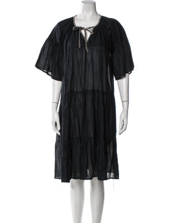 Merlette V-Neck Midi Length Dress