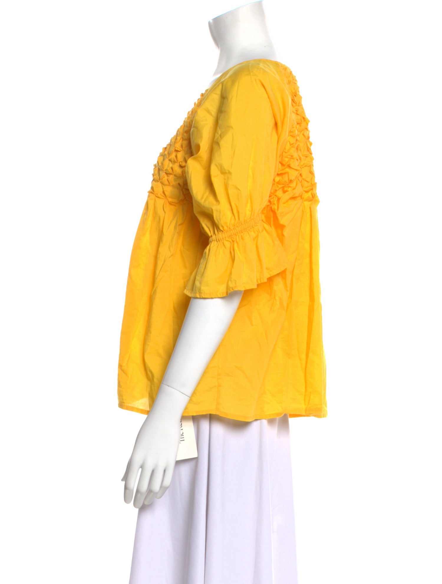 Merlette Bateau Neckline Three-Quarter Sleeve Blouse