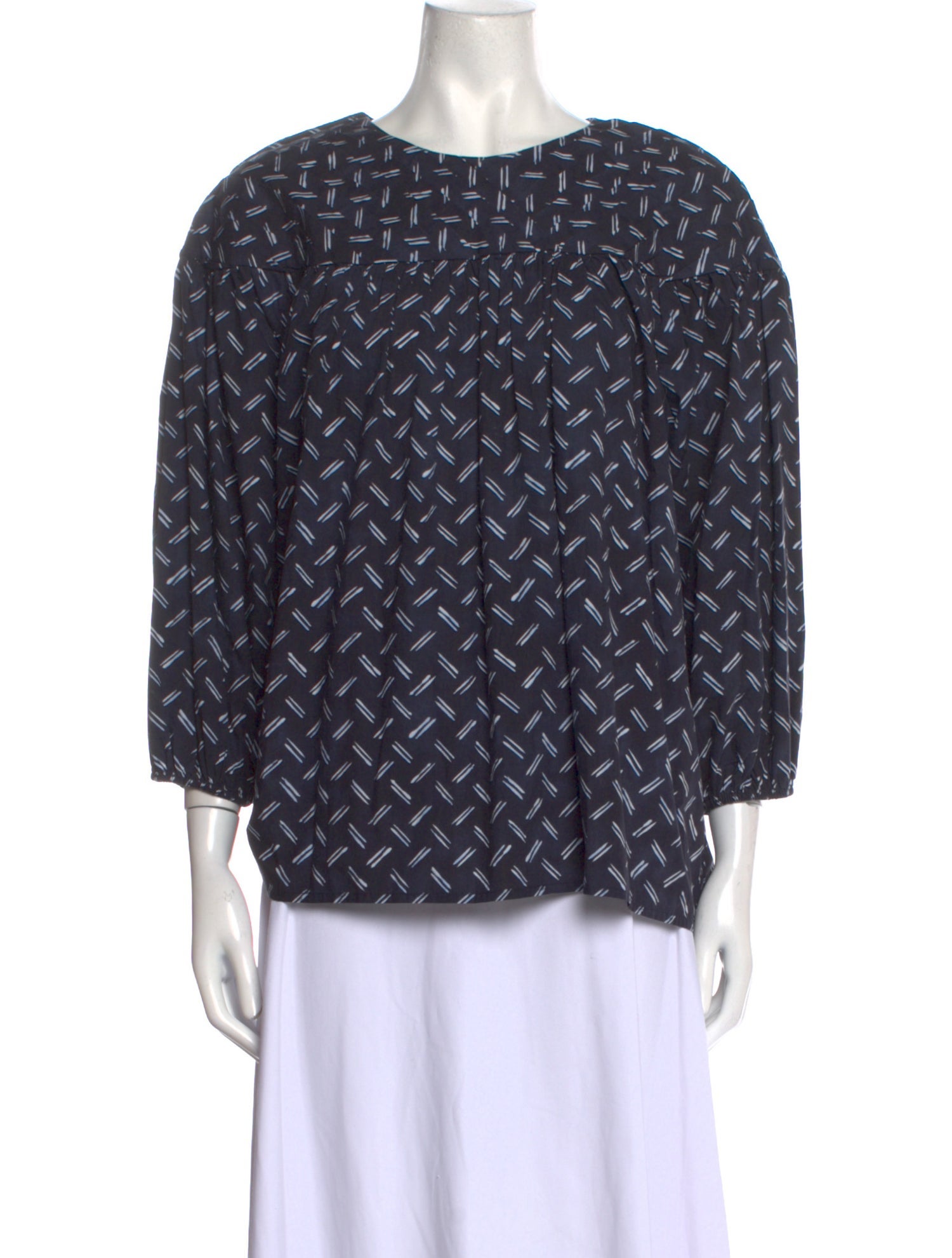 Merlette Printed Scoop Neck Blouse w/ Tags