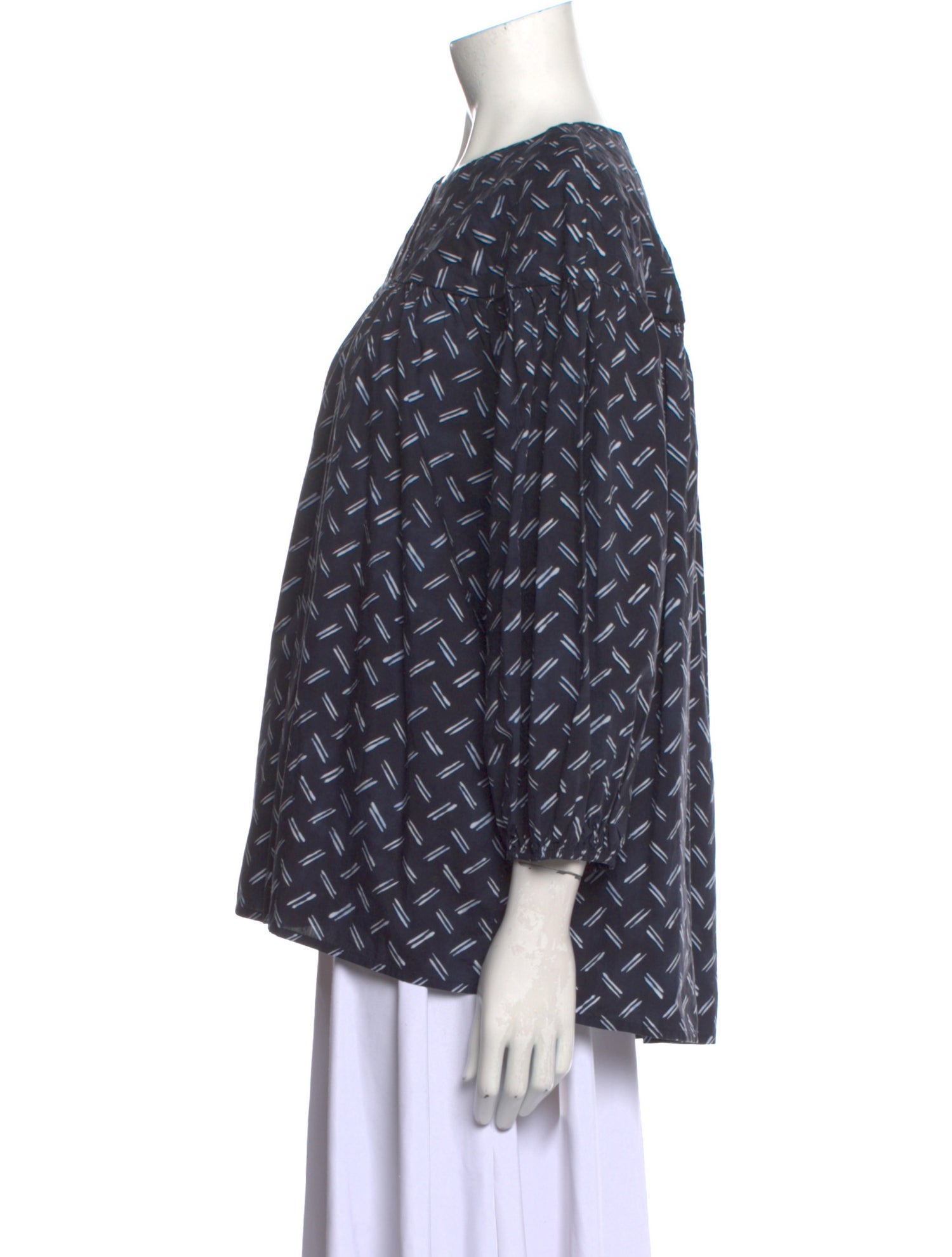 Merlette Printed Scoop Neck Blouse w/ Tags