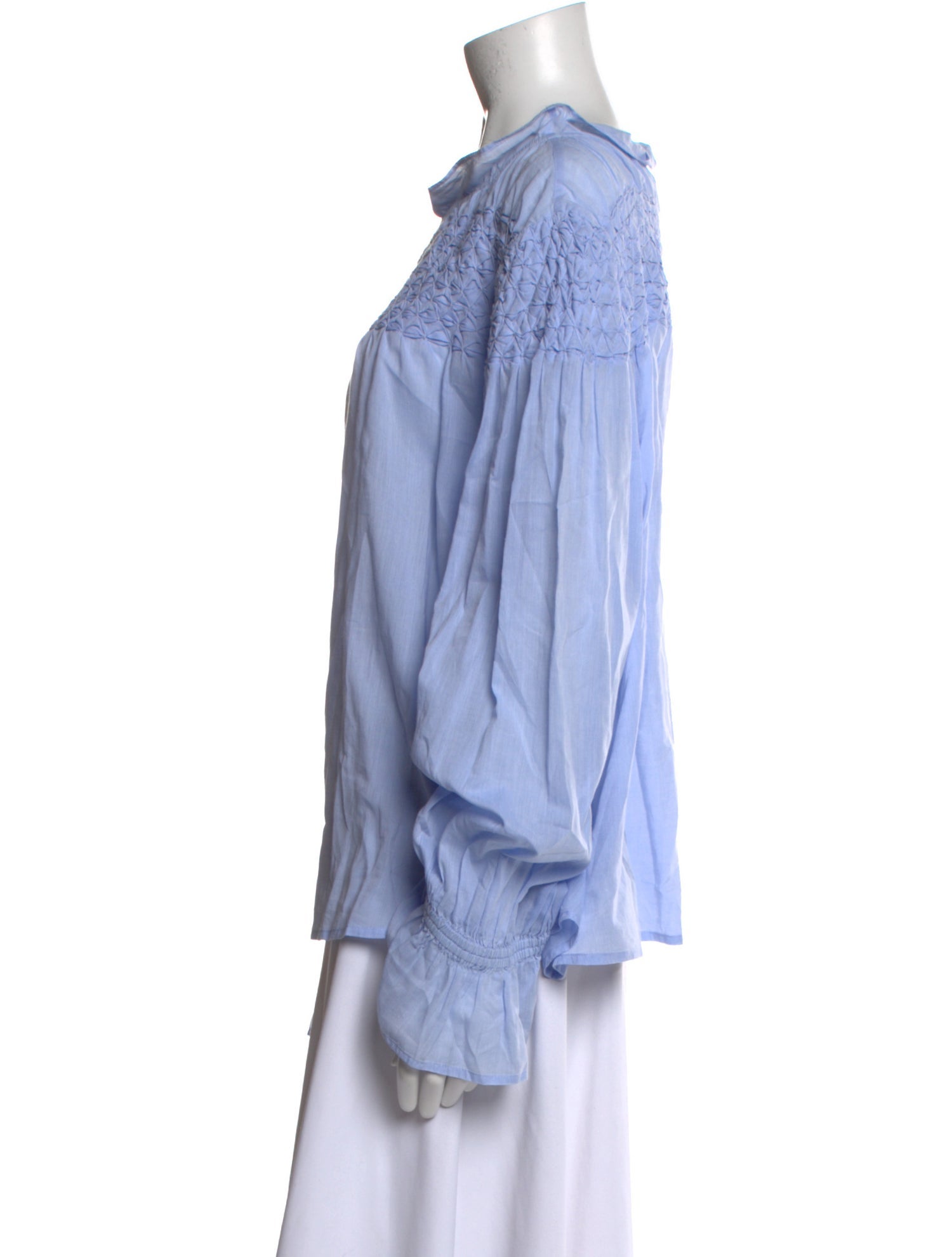 Merlette Scoop Neck Long Sleeve Blouse