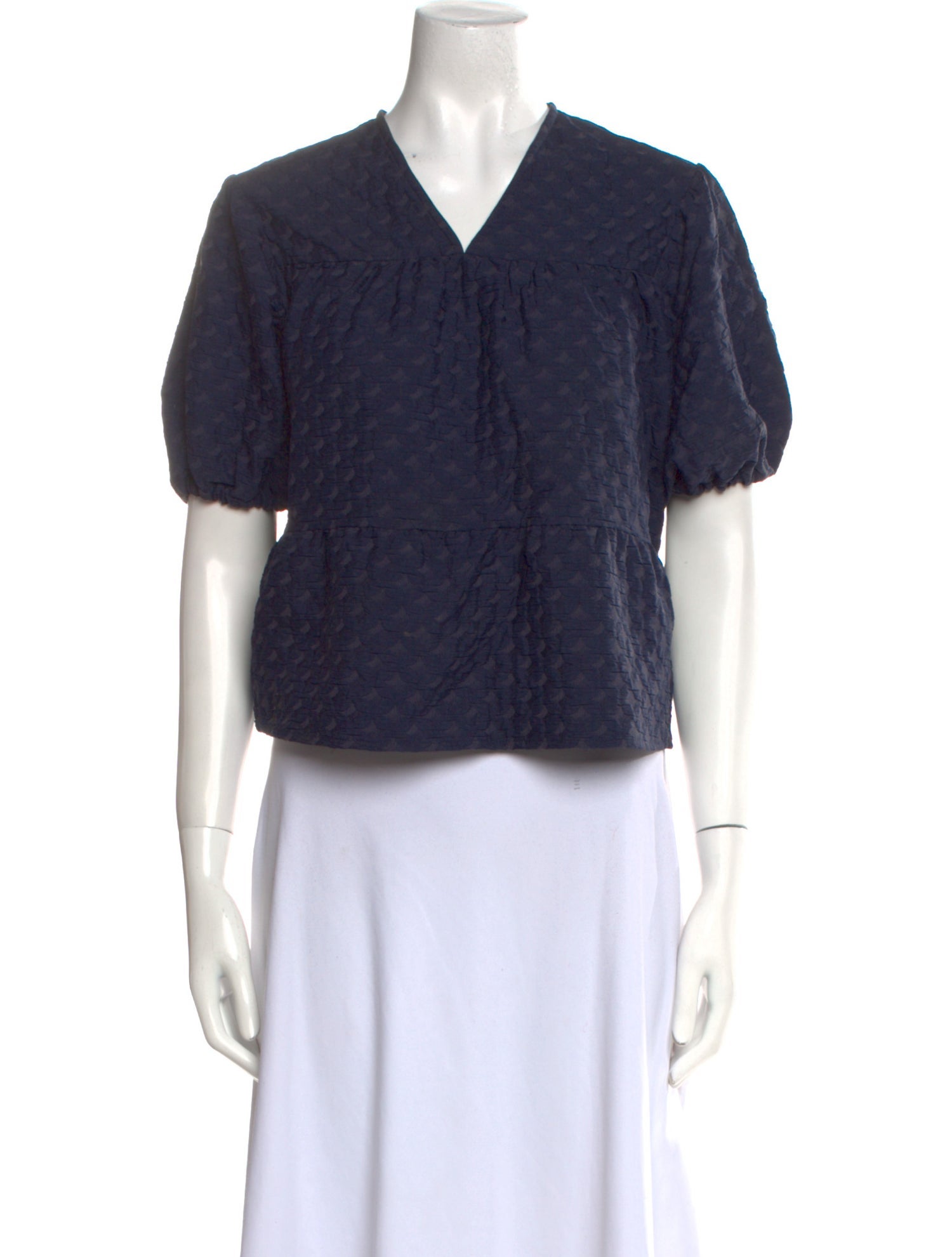 Merlette V-Neck Short Sleeve Crop Top