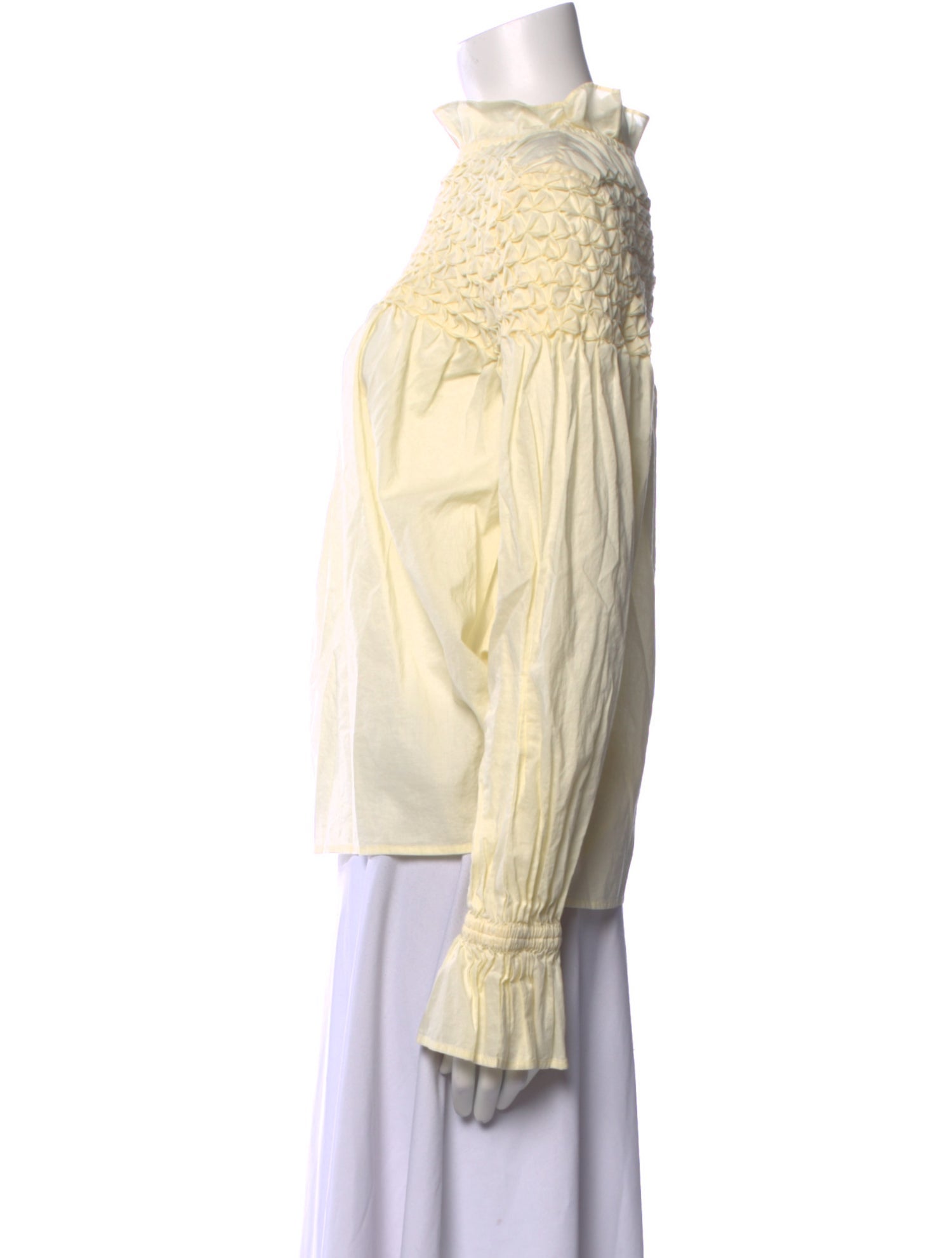 Merlette Mock Neck Long Sleeve Blouse