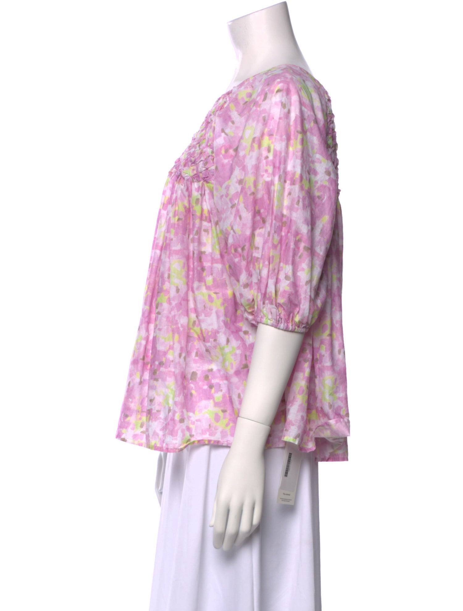 Merlette Printed Scoop Neck Blouse