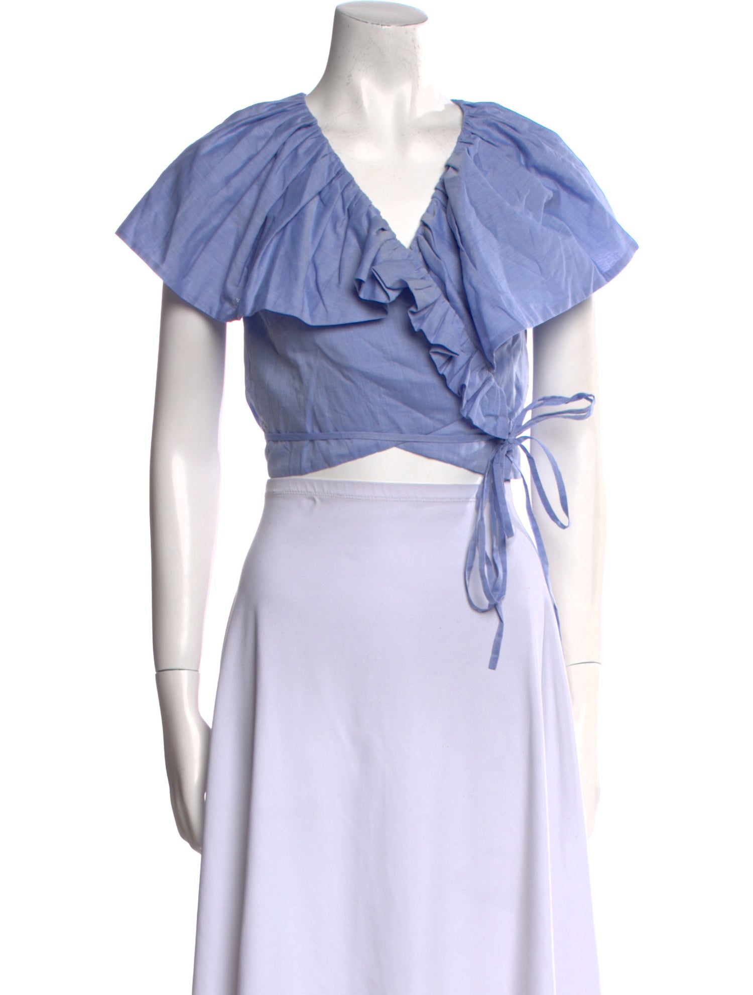 Merlette V-Neck Short Sleeve Crop Top w/ Tags