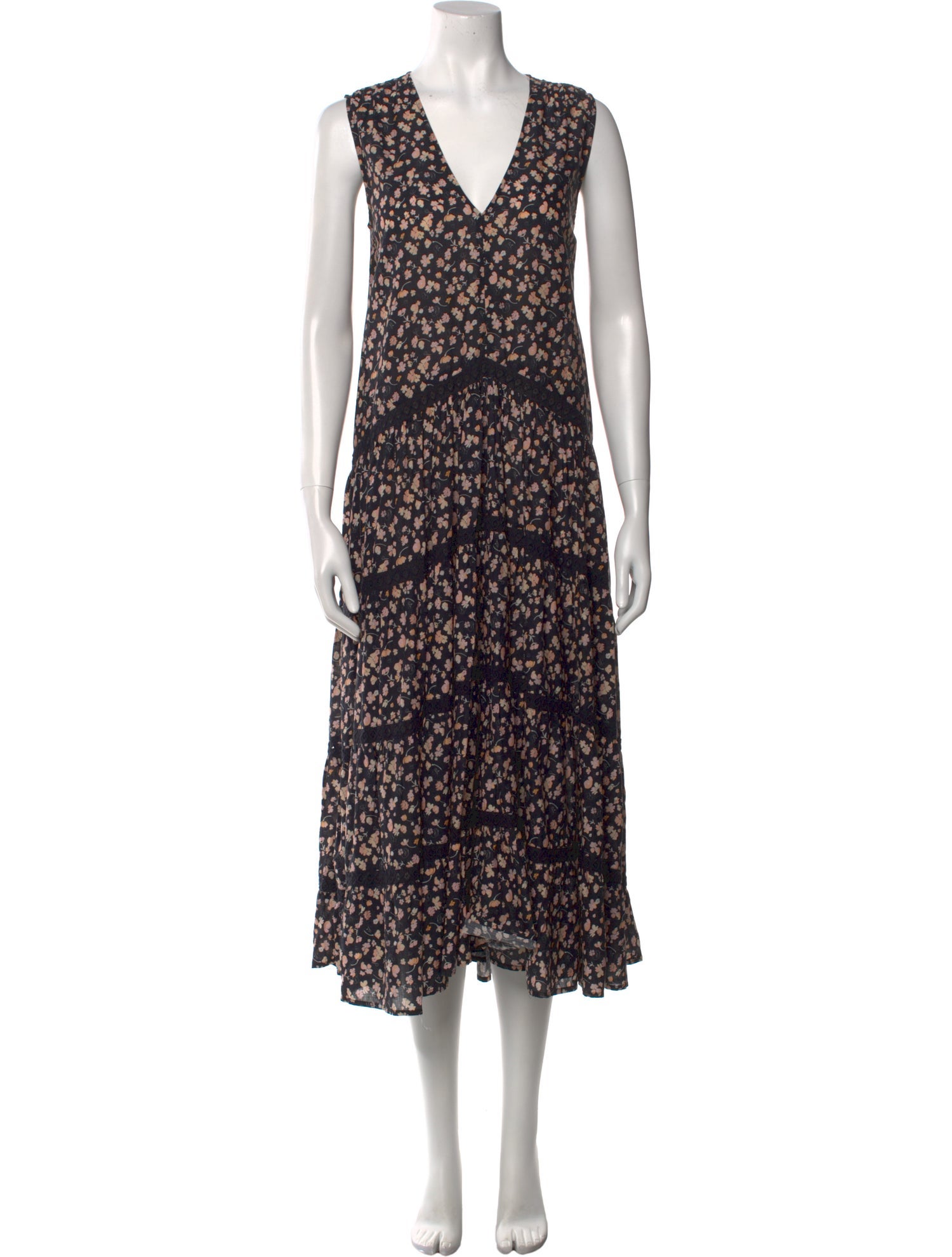 Merlette Floral Print Long Dress