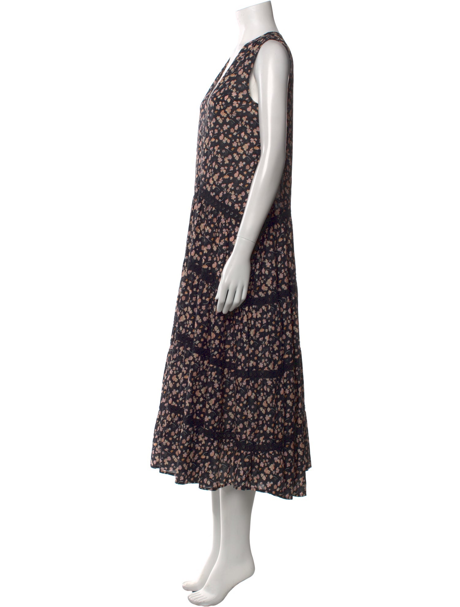 Merlette Floral Print Long Dress