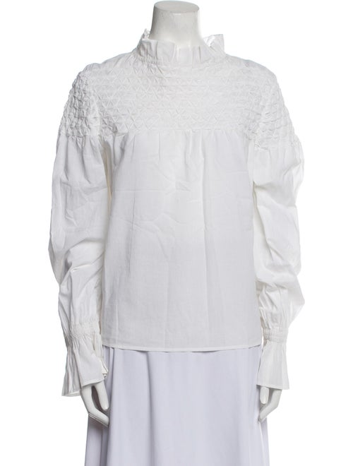 Merlette Mock Neck Long Sleeve Blouse