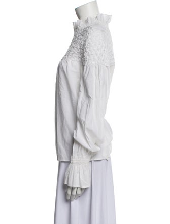 Merlette Mock Neck Long Sleeve Blouse