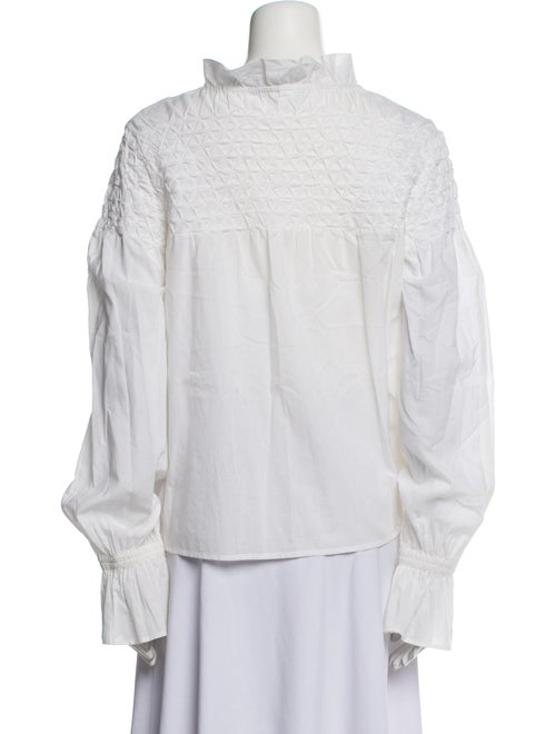 Merlette Mock Neck Long Sleeve Blouse
