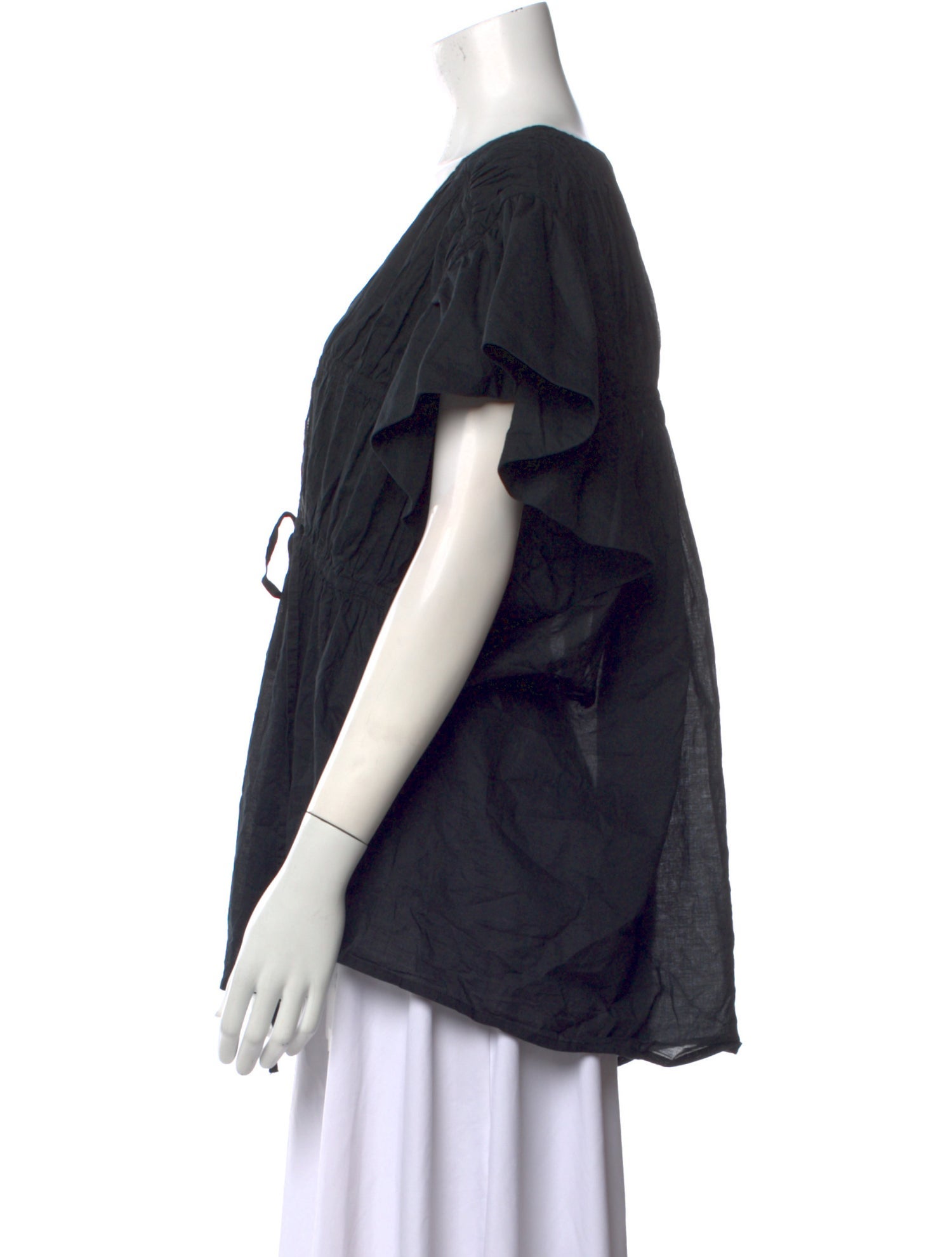 Merlette V-Neck Short Sleeve Blouse