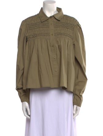 Merlette Long Sleeve Button-Up Top