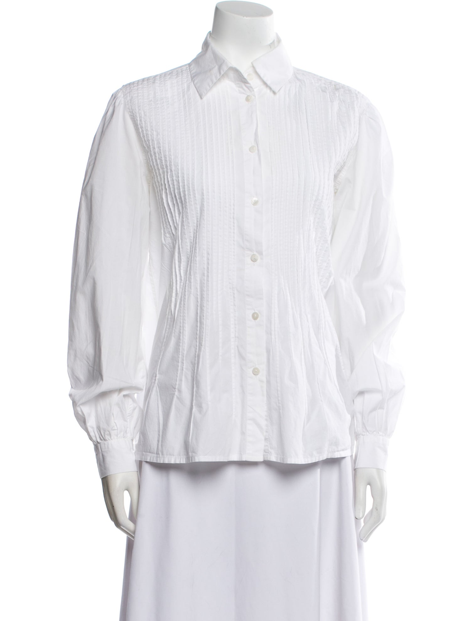 Merlette Striped Long Sleeve Button-Up Top
