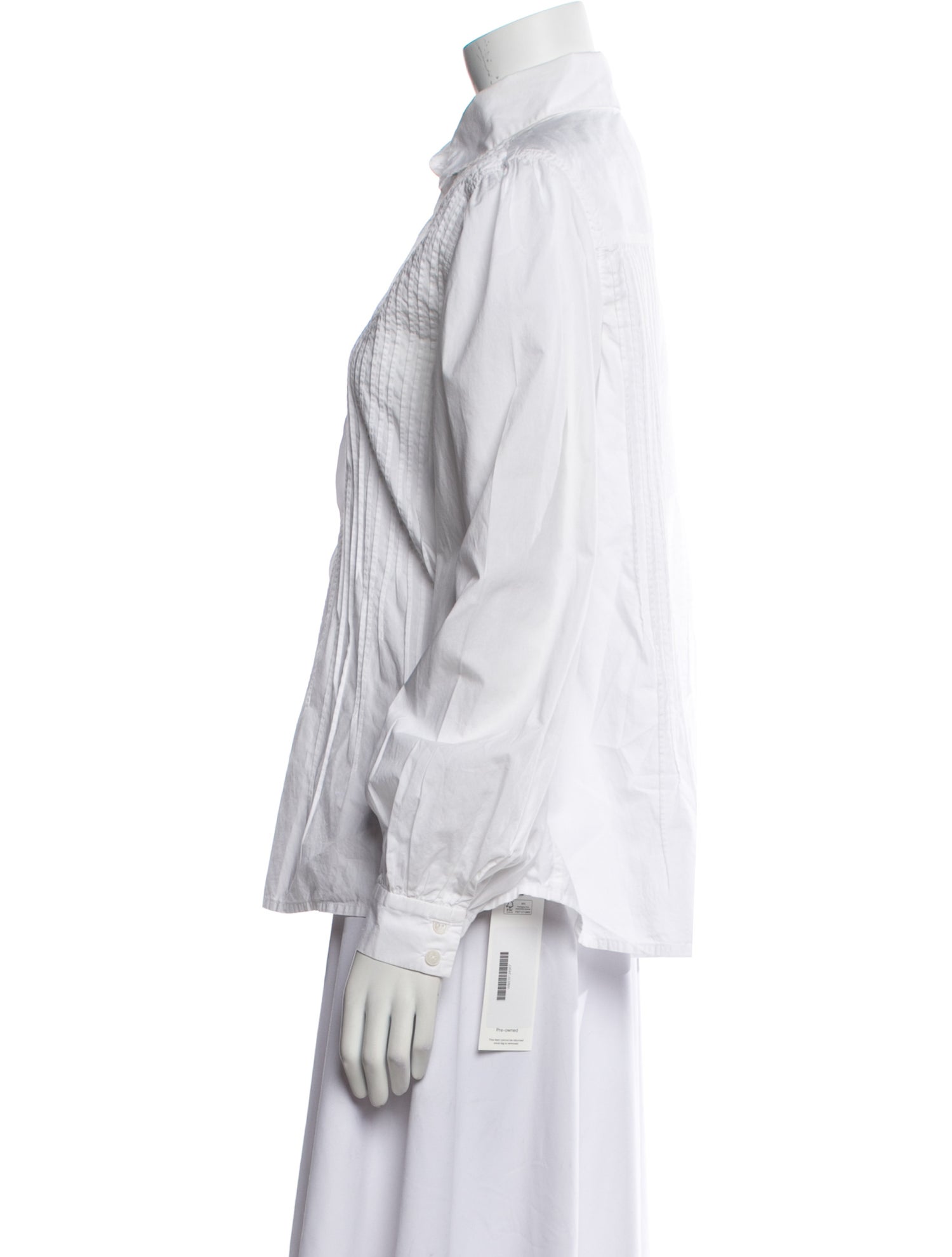 Merlette Striped Long Sleeve Button-Up Top