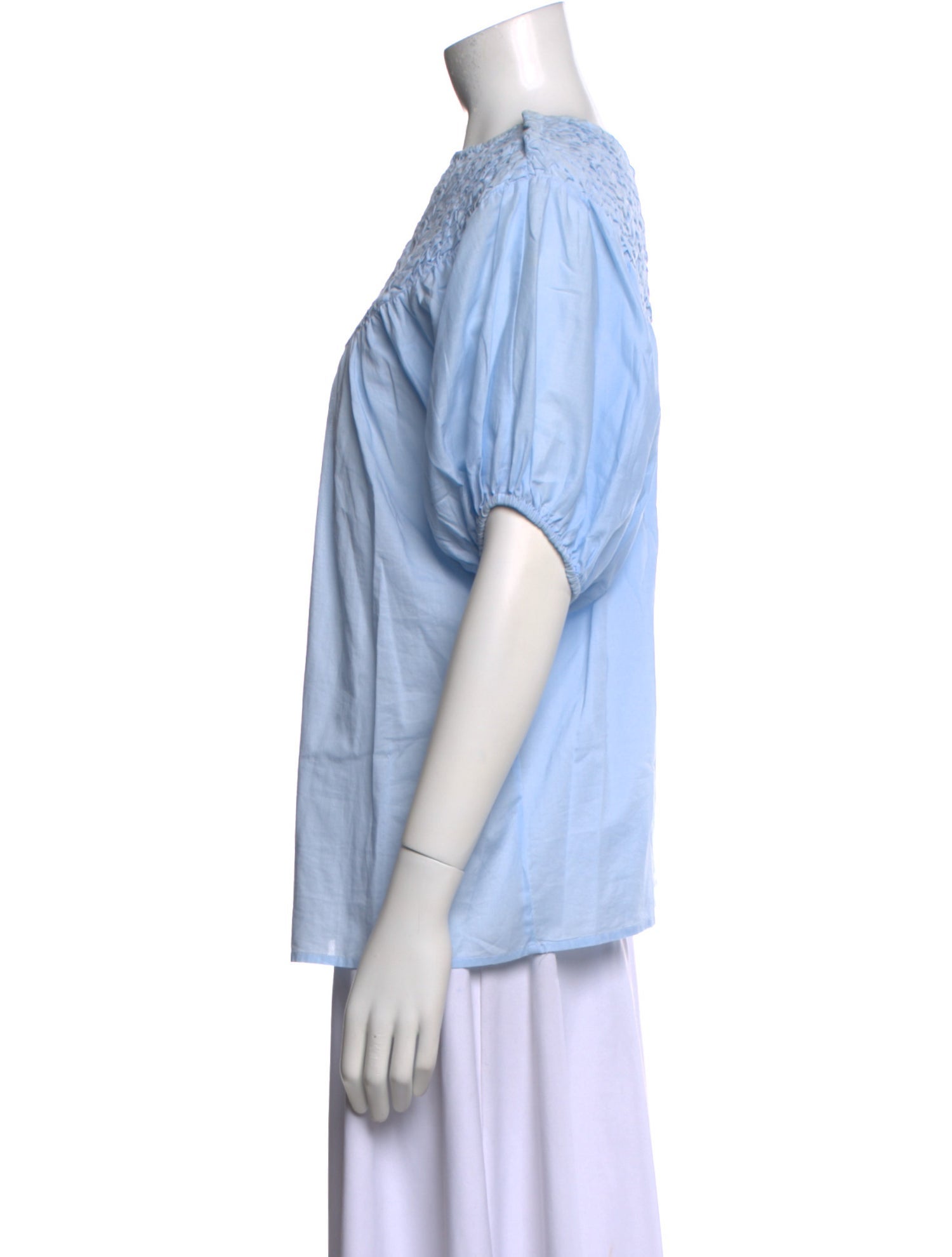 Merlette Bateau Neckline Short Sleeve Blouse