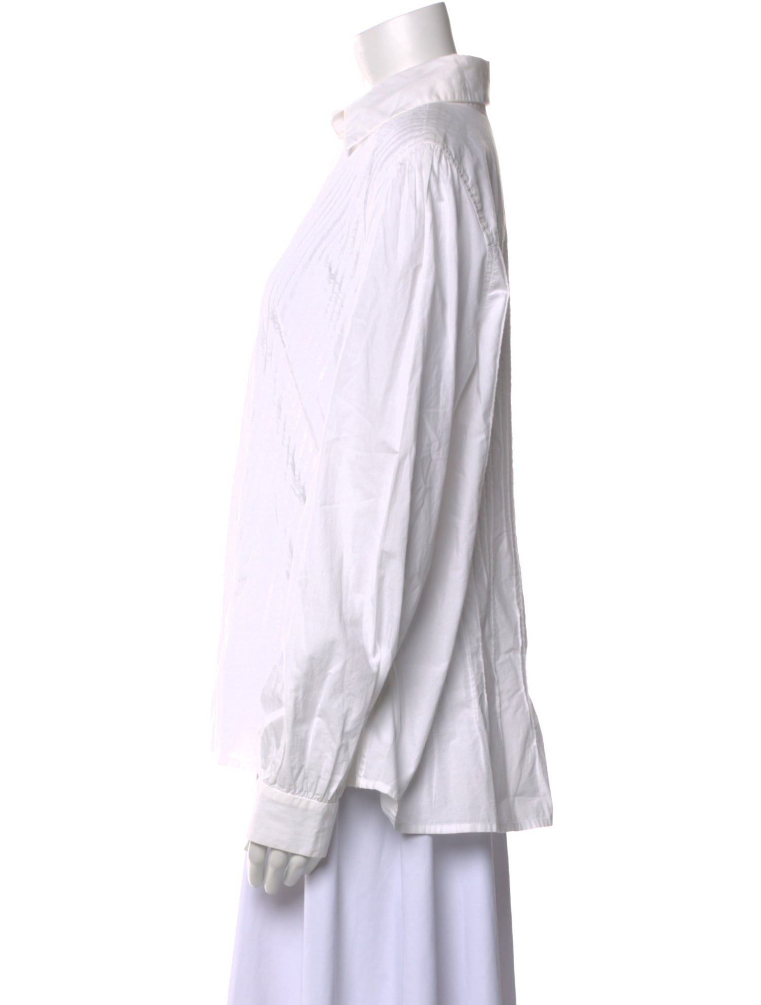 Merlette Striped Long Sleeve Button-Up Top