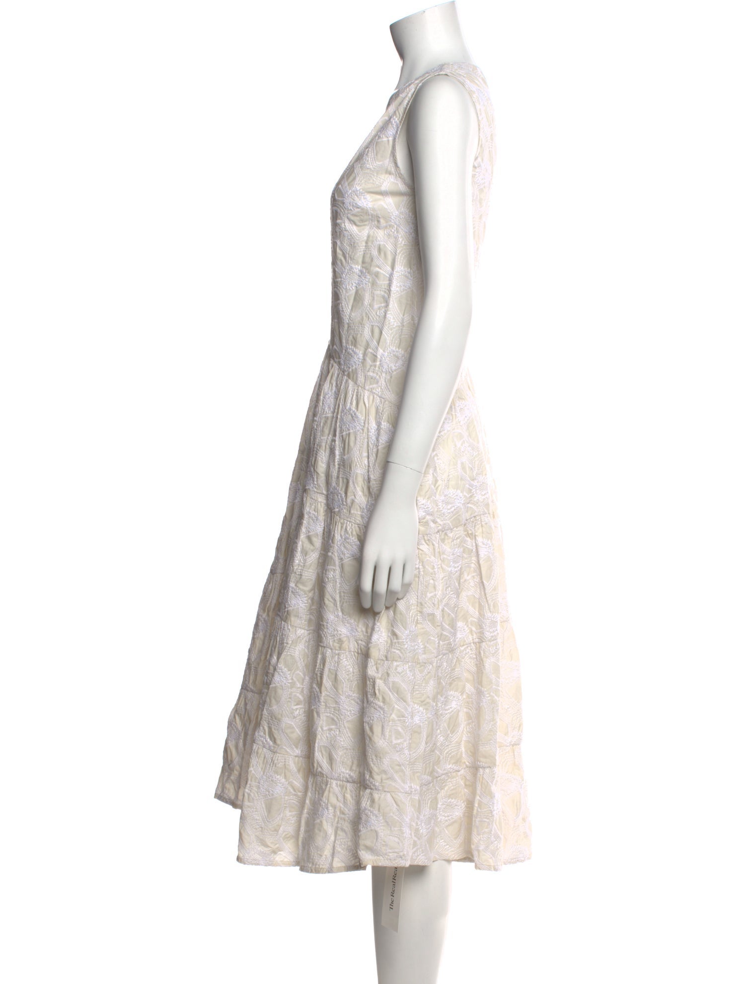 Merlette Paisley Print Midi Length Dress