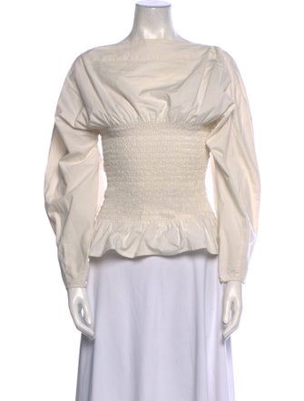 Merlette Bateau Neckline Long Sleeve Top