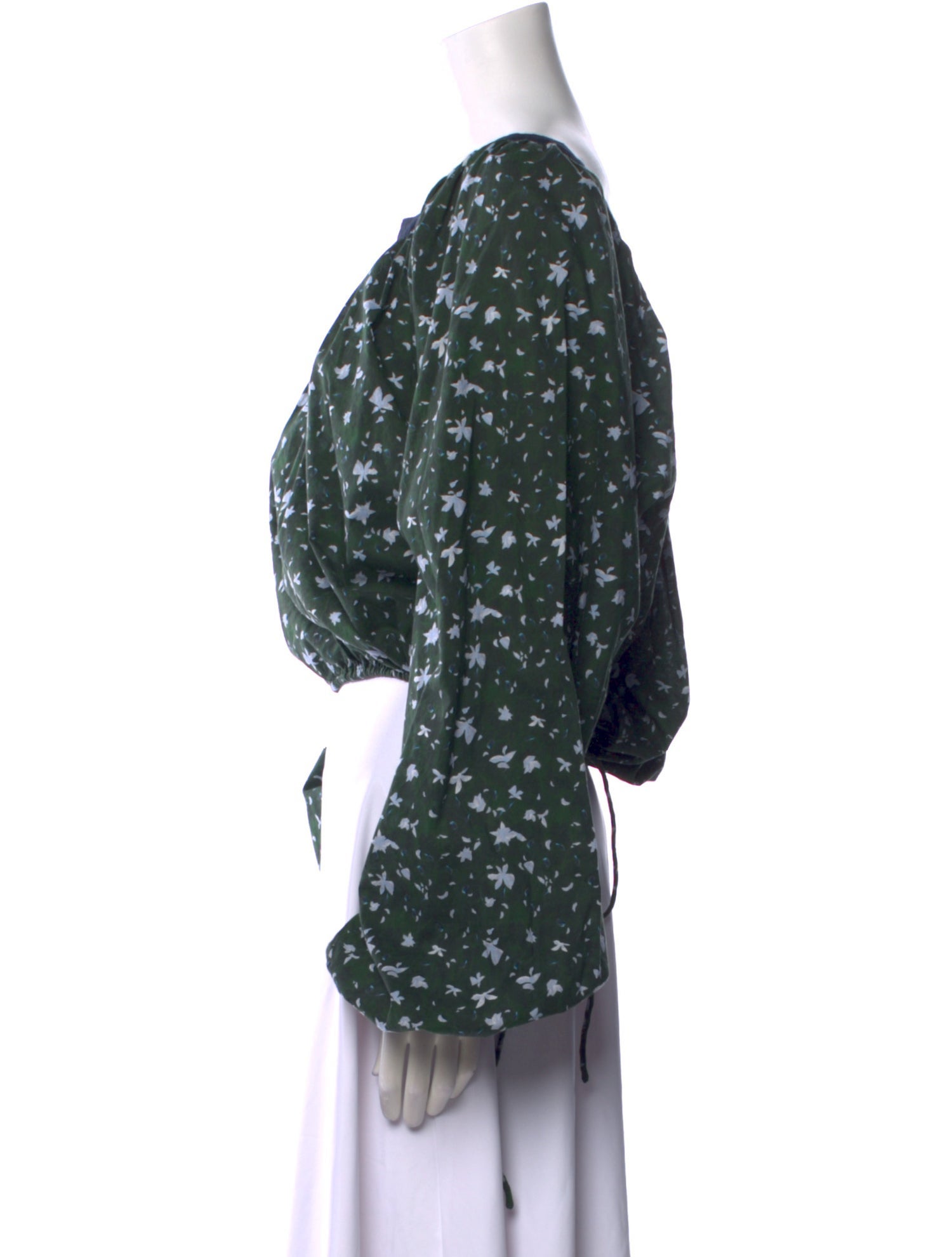 Merlette Floral Print Square Neckline Crop Top