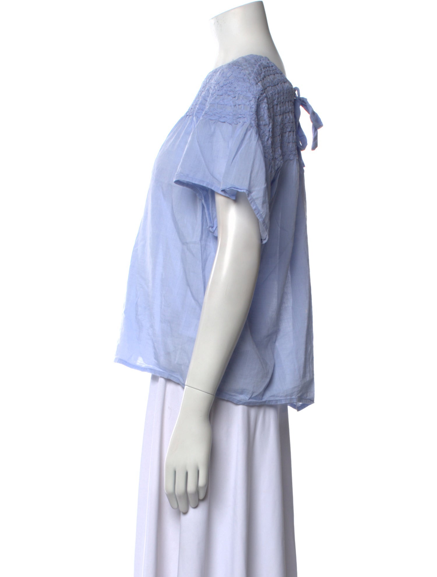 Merlette Bateau Neckline Short Sleeve Blouse