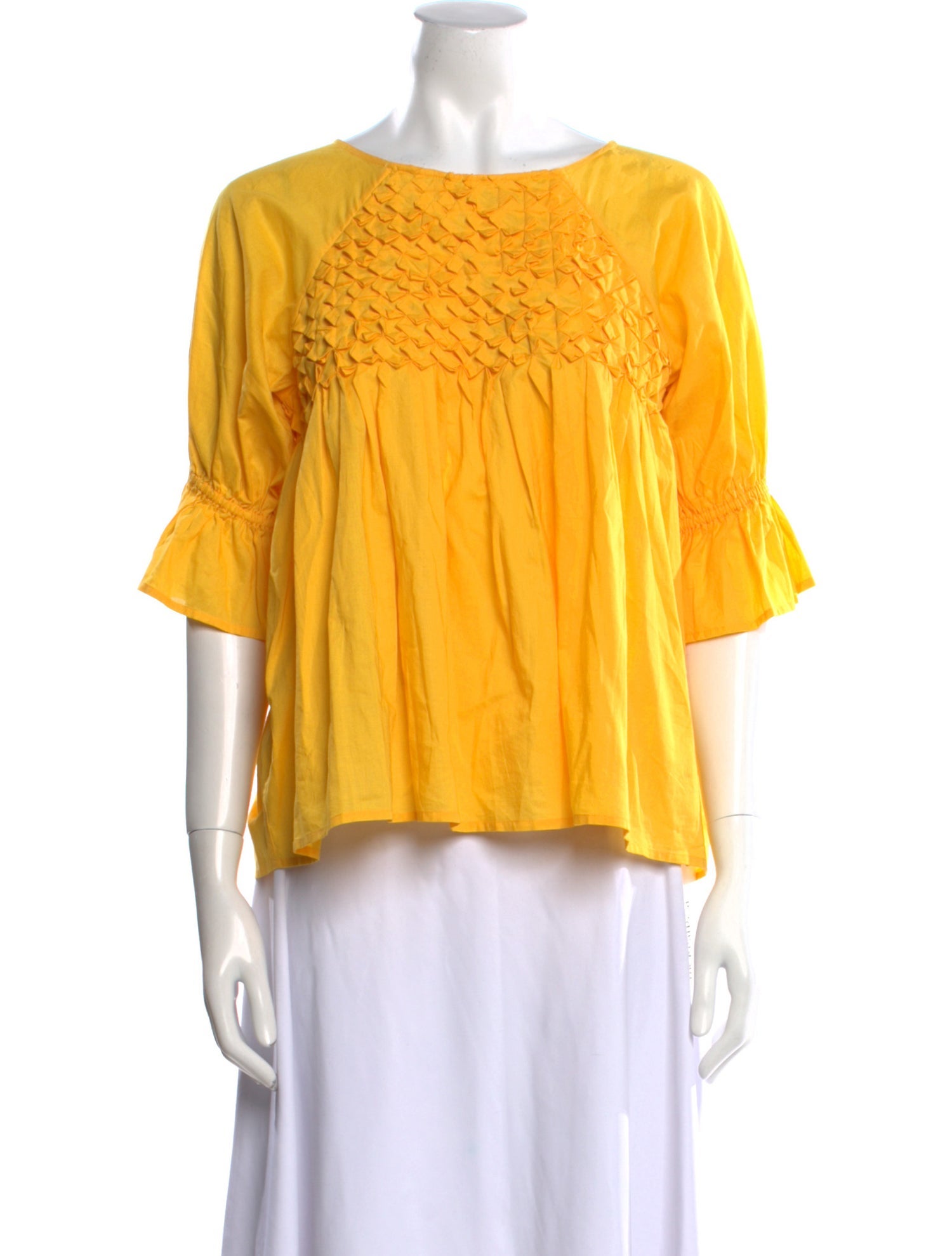 Merlette Bateau Neckline Three-Quarter Sleeve Blouse