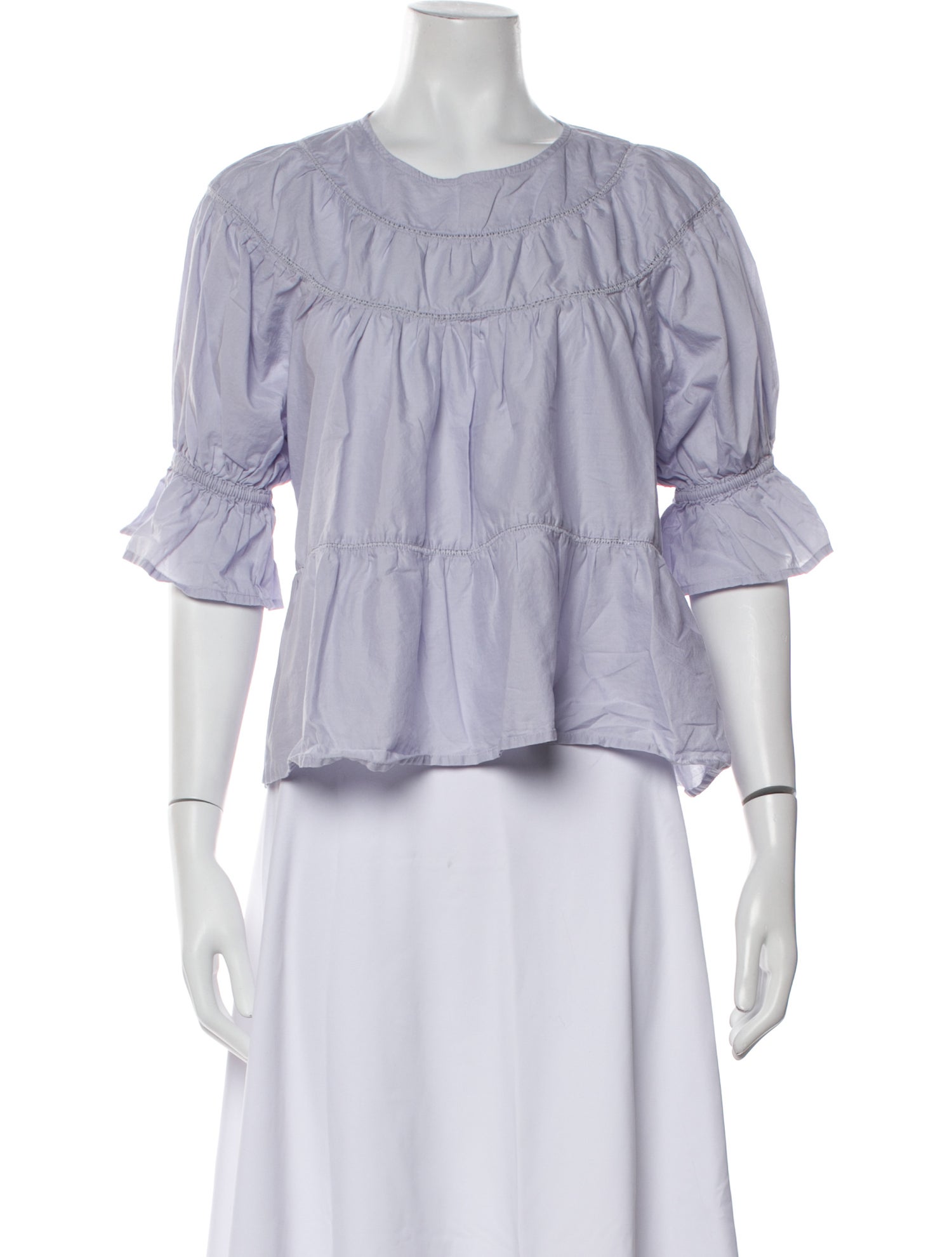 Merlette Crew Neck Three-Quarter Sleeve Top