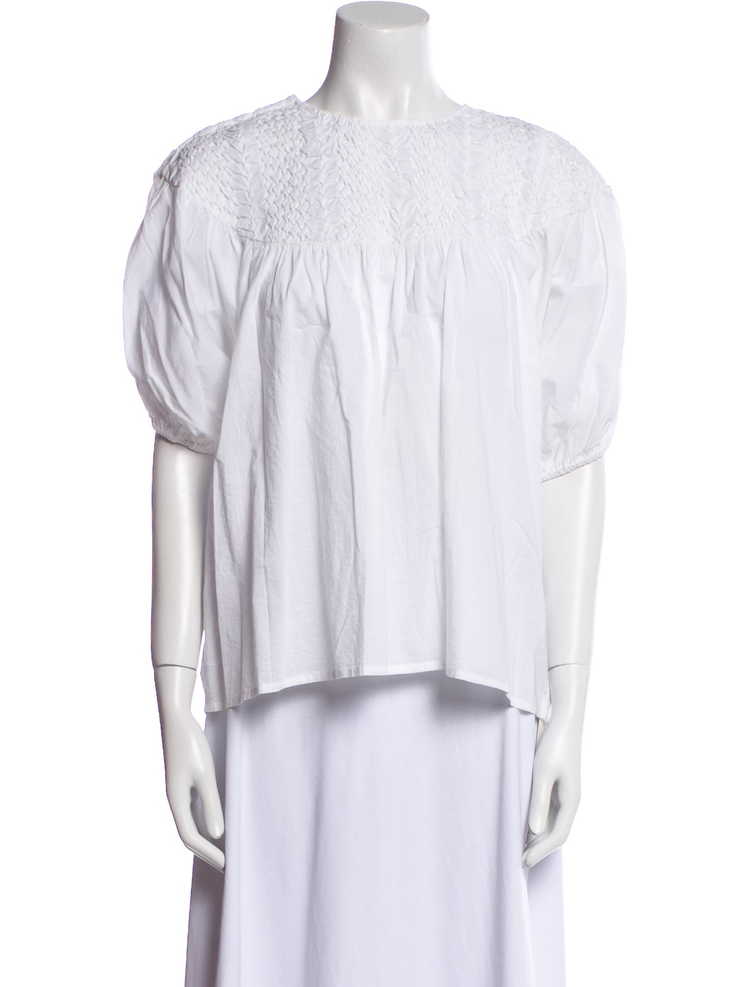 Merlette Bateau Neckline Short Sleeve Blouse