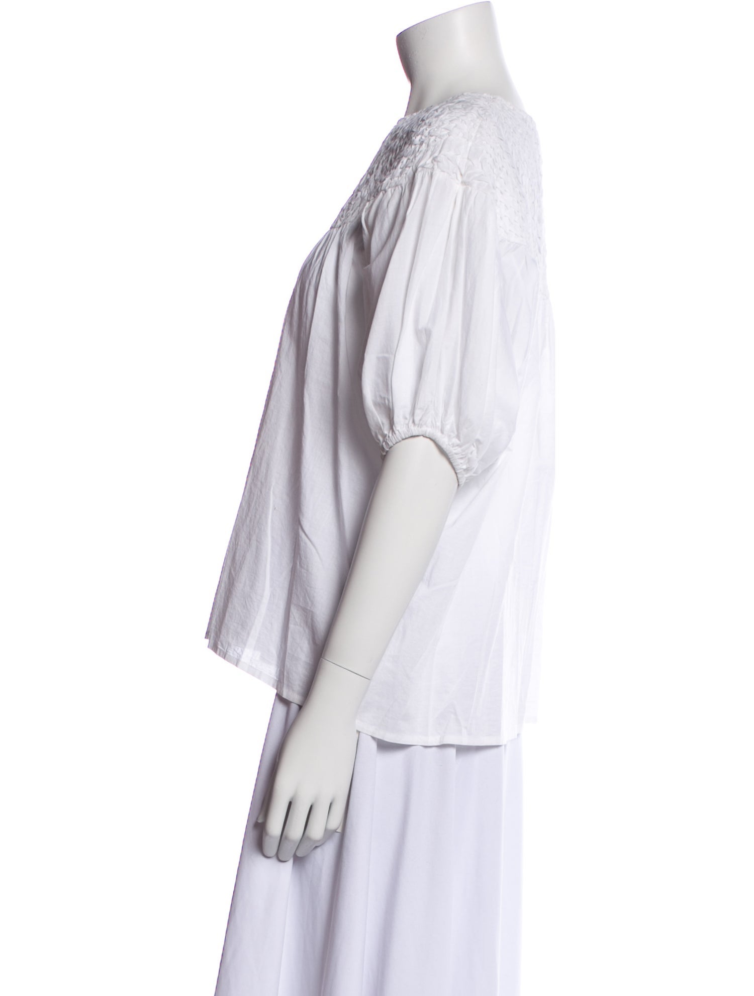 Merlette Bateau Neckline Short Sleeve Blouse