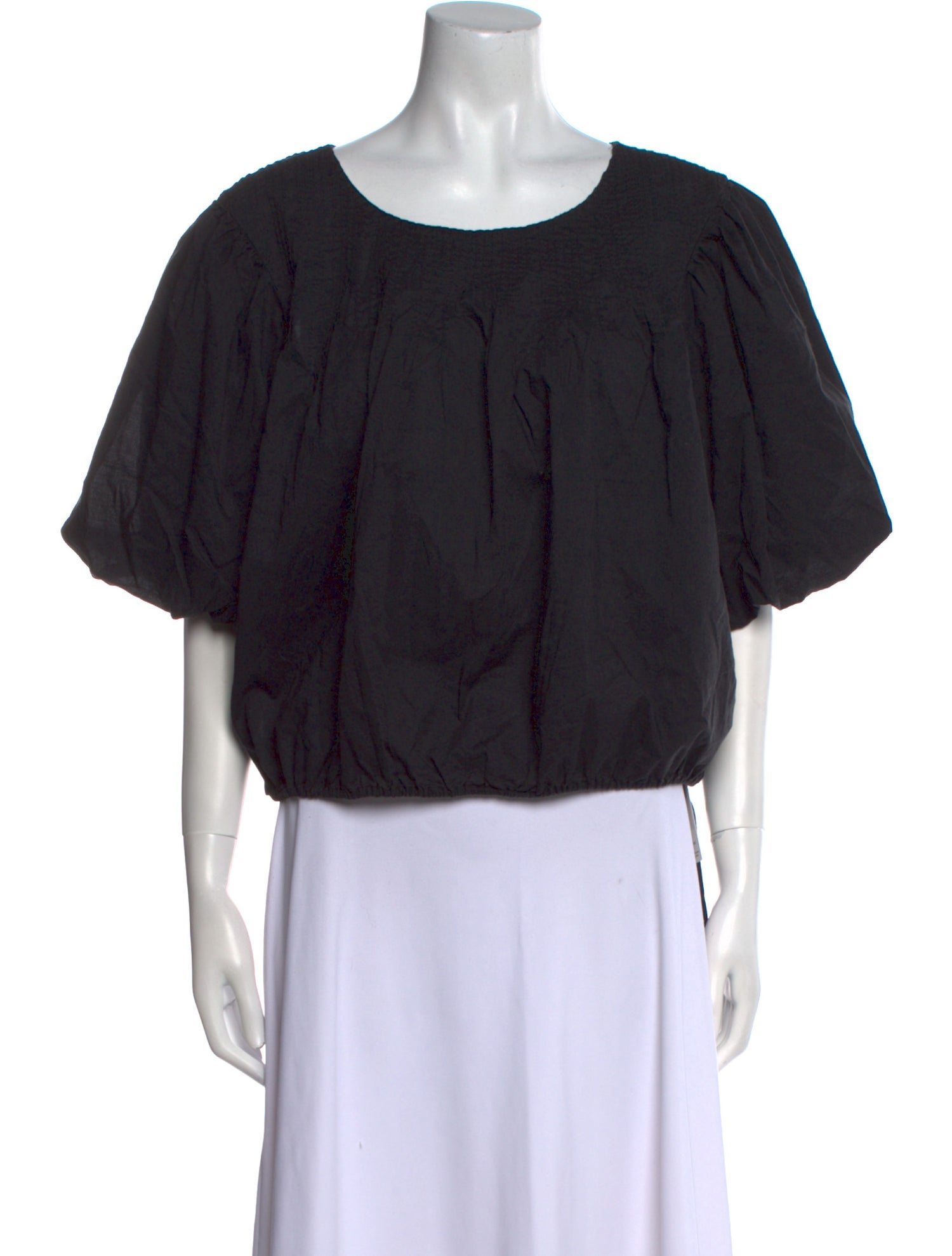 Merlette Scoop Neck Short Sleeve Crop Top