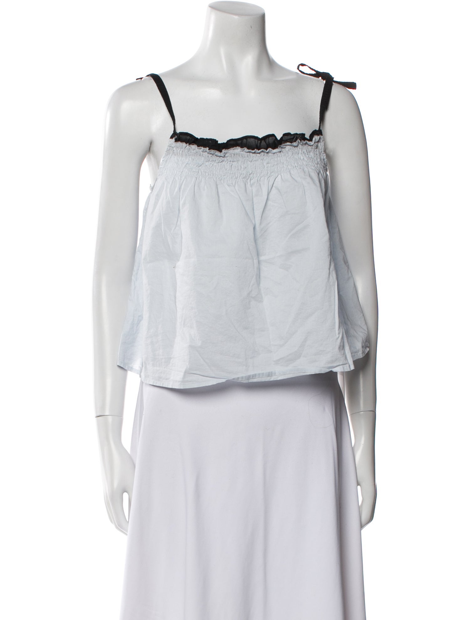 Merlette Square Neckline Sleeveless Crop Top