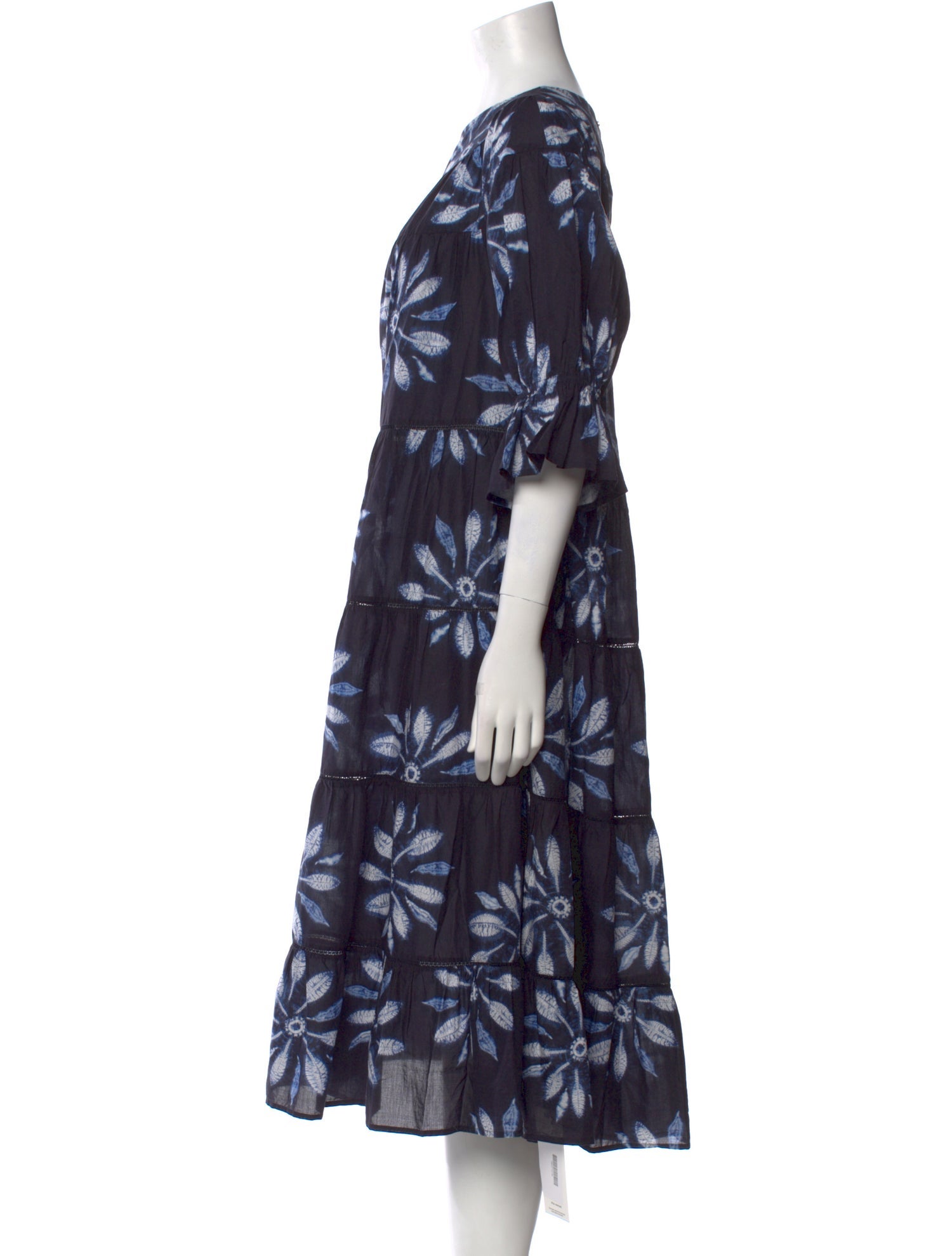 Merlette Floral Print Midi Length Dress