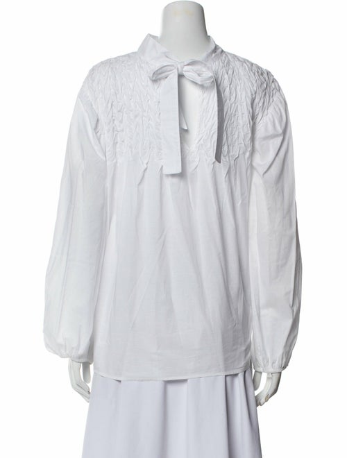 Merlette Mock Neck Long Sleeve Blouse