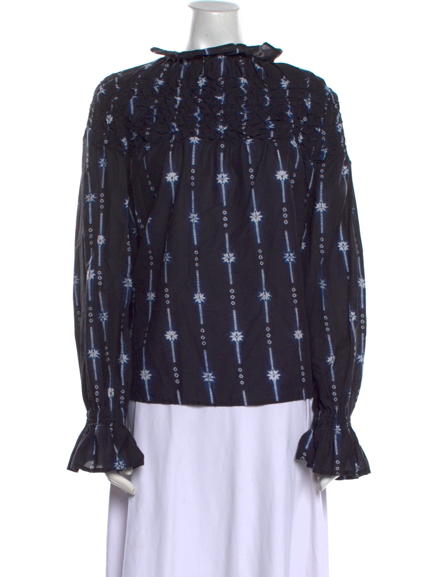 Merlette Printed Scoop Neck Blouse