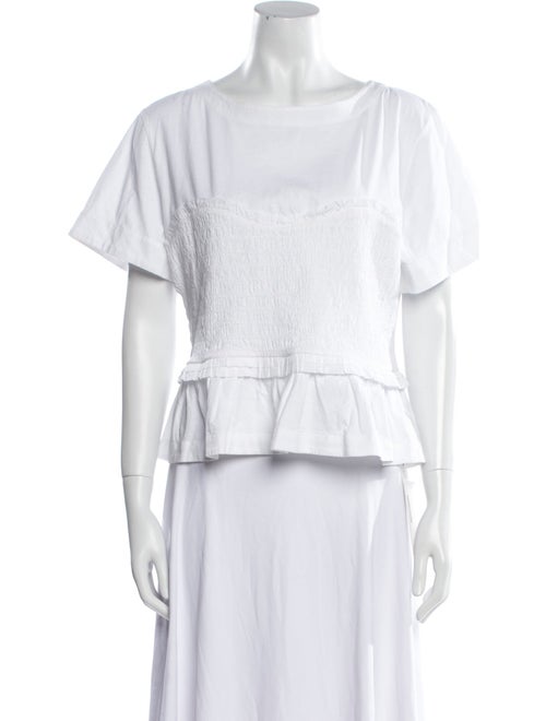 Merlette Scoop Neck Short Sleeve Crop Top