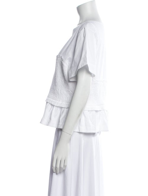 Merlette Scoop Neck Short Sleeve Crop Top