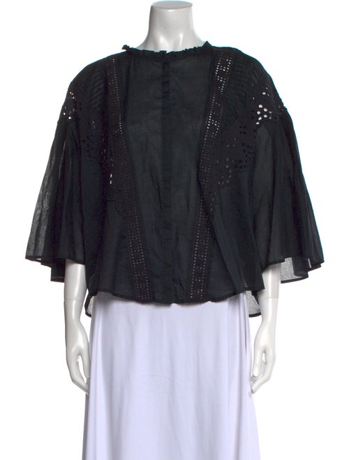 Merlette Scoop Neck Three-Quarter Sleeve Blouse