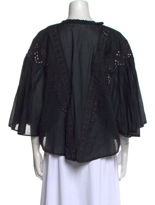 Merlette Scoop Neck Three-Quarter Sleeve Blouse