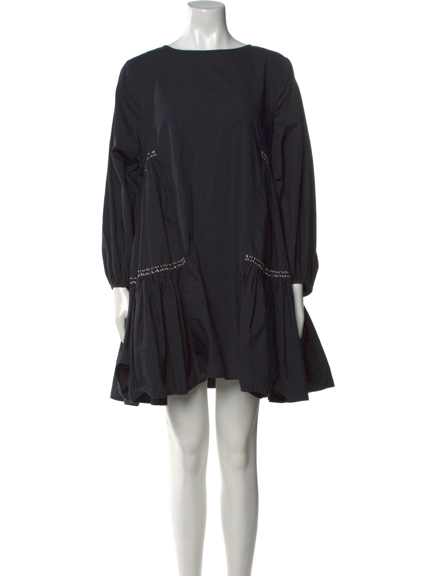 Merlette Bateau Neckline Mini Dress