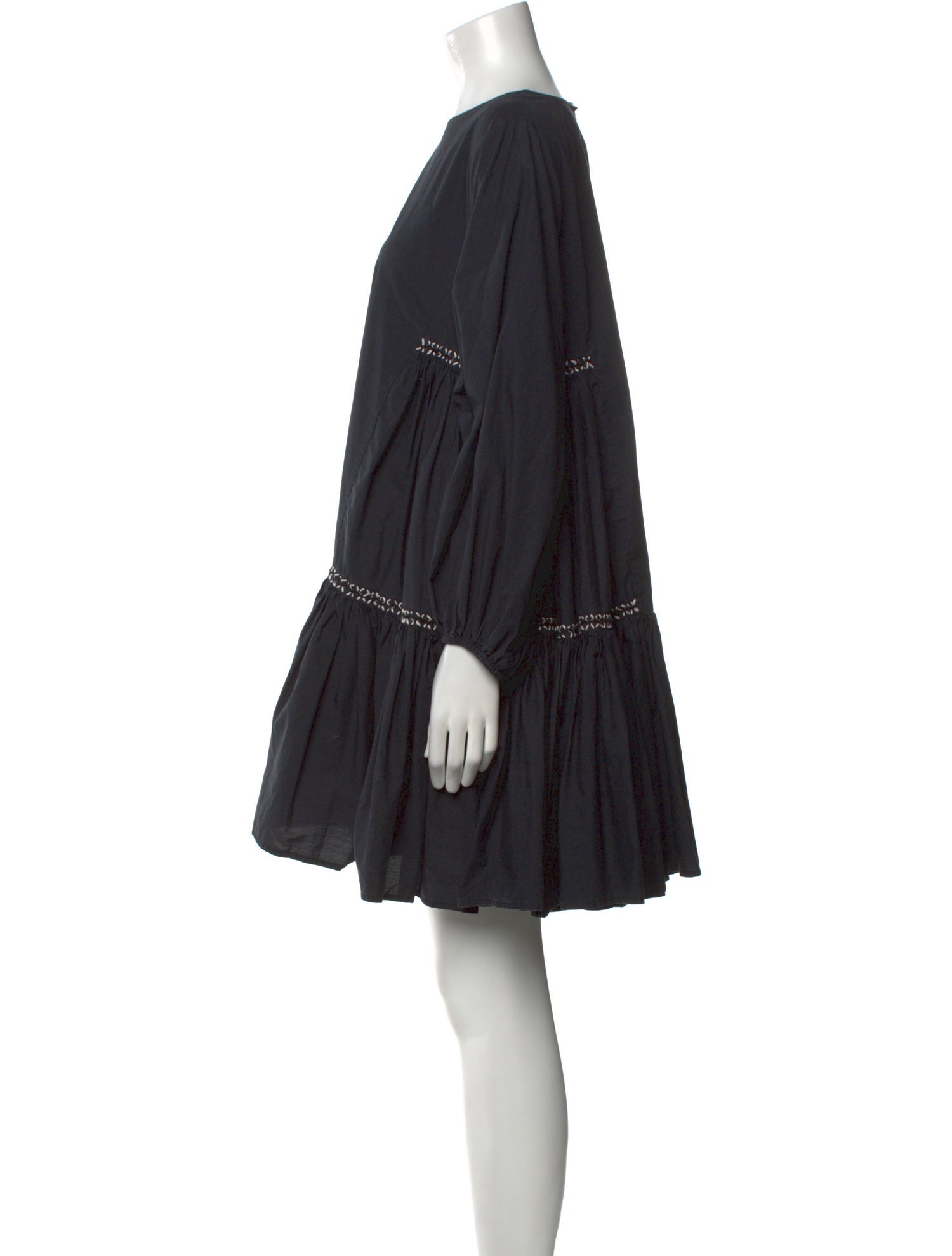 Merlette Bateau Neckline Mini Dress