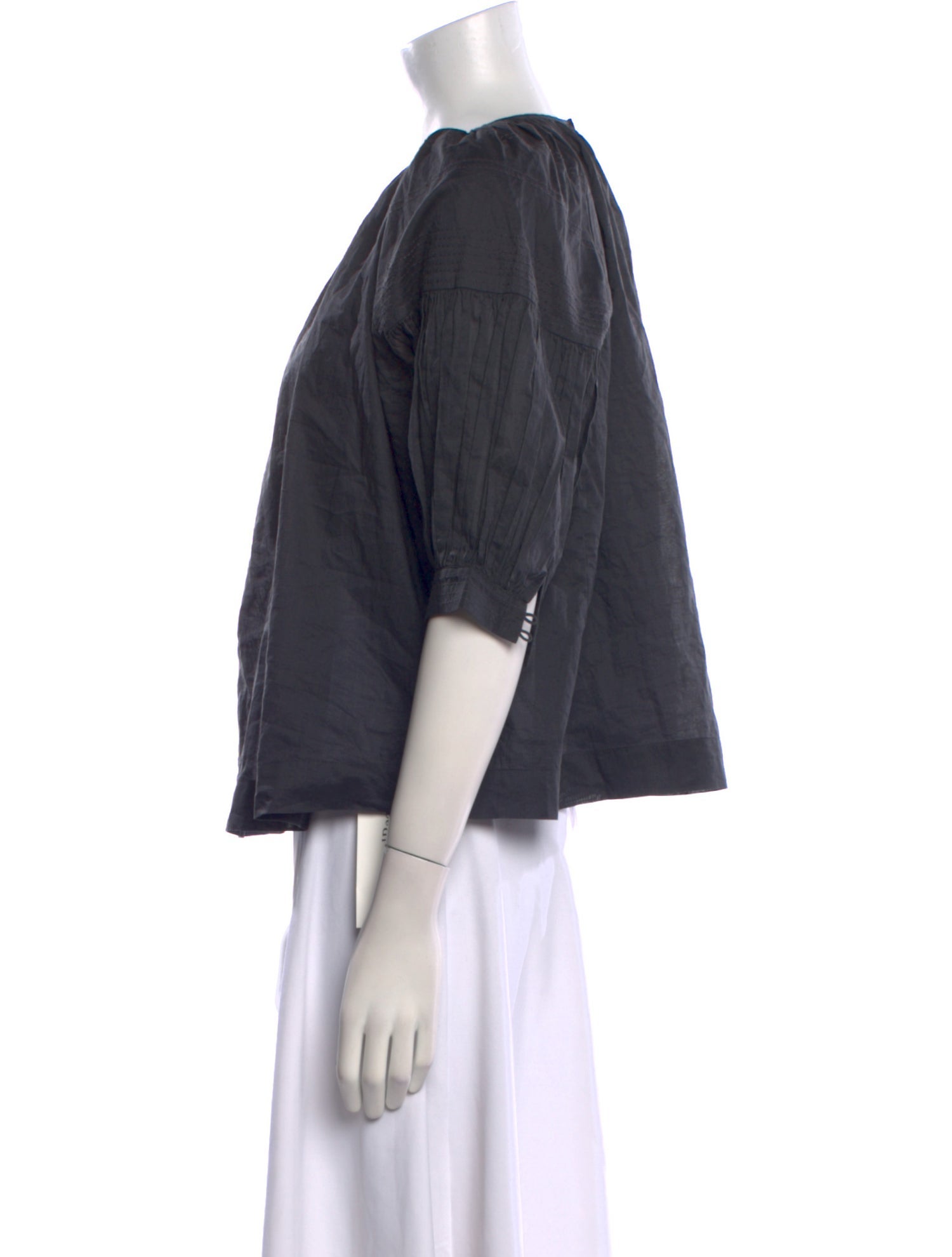 Merlette Scoop Neck Three-Quarter Sleeve Blouse