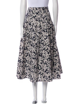 Merlette Floral Print Midi Length Skirt